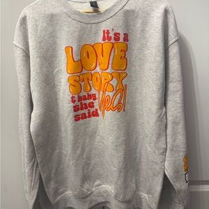 Boutique Swift Kelce Gray large crewneck